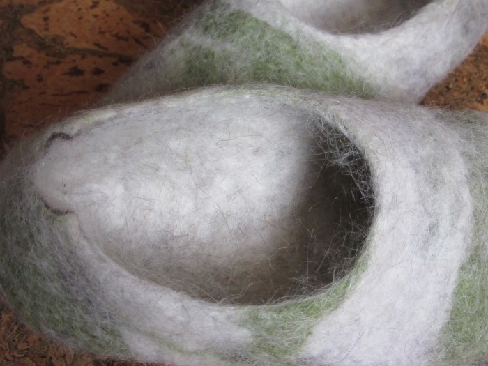 Inside felted slipper - SOFT!